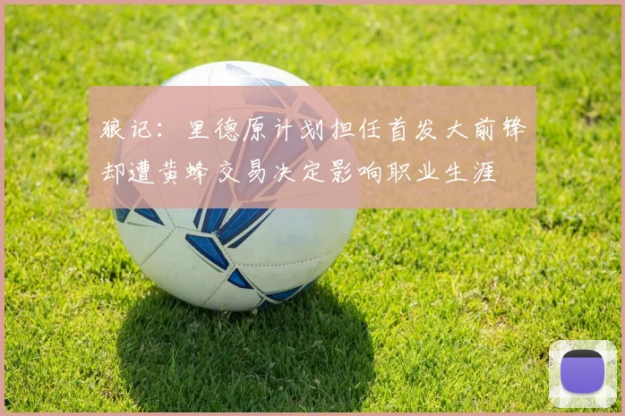 狼记：里德原计划担任首发大前锋却遭黄蜂交易决定影响职业生涯